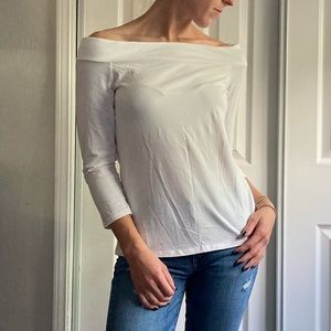 LOFT Off Shoulder, 3/4 Sleeve Shirt